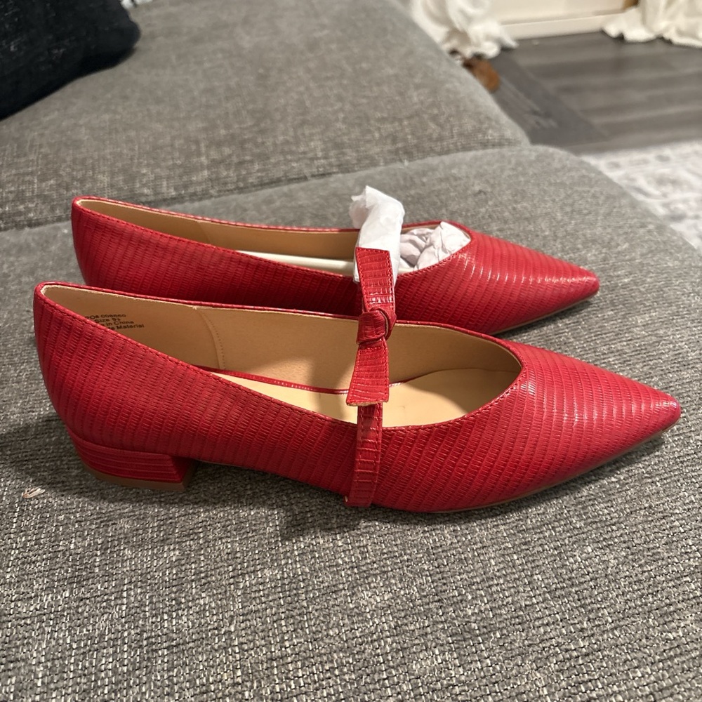 Journee Collection Red Textured Loafers